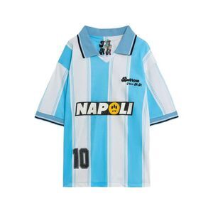 BARROW Striped Collared Graphic T-Shirt Men CLEAR BLUE T-Shirts